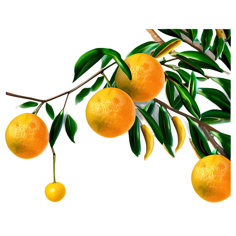 Orange Tree Branch Png Hwm28