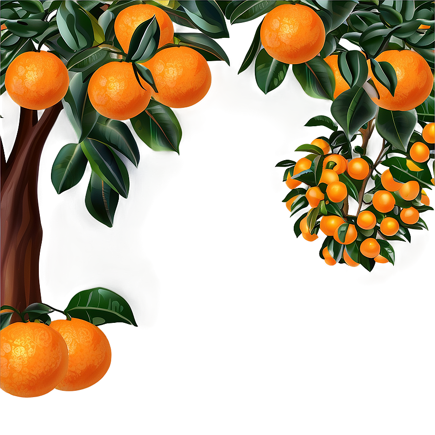 Orange Tree Clipart Png 06132024