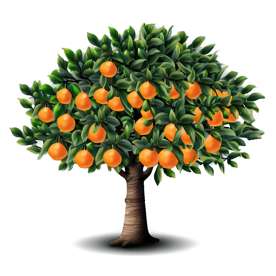 Orange Tree Illustration Png Uke