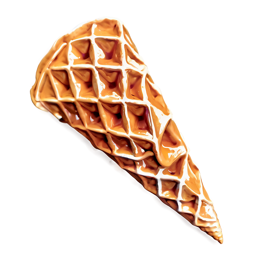 Orange Waffle Cone Png 06282024