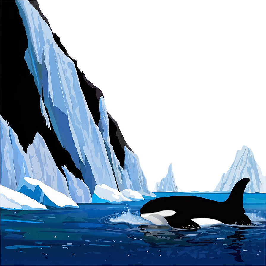 Orca Near Iceberg Png 79