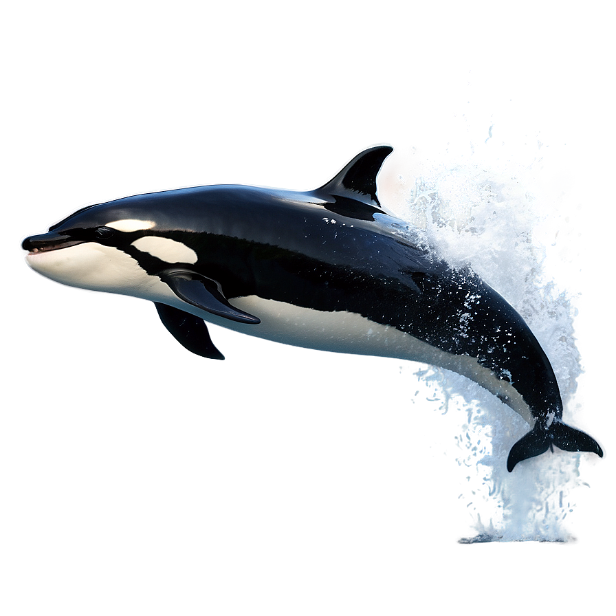 Orca Whale Breaching Water Png Clm72