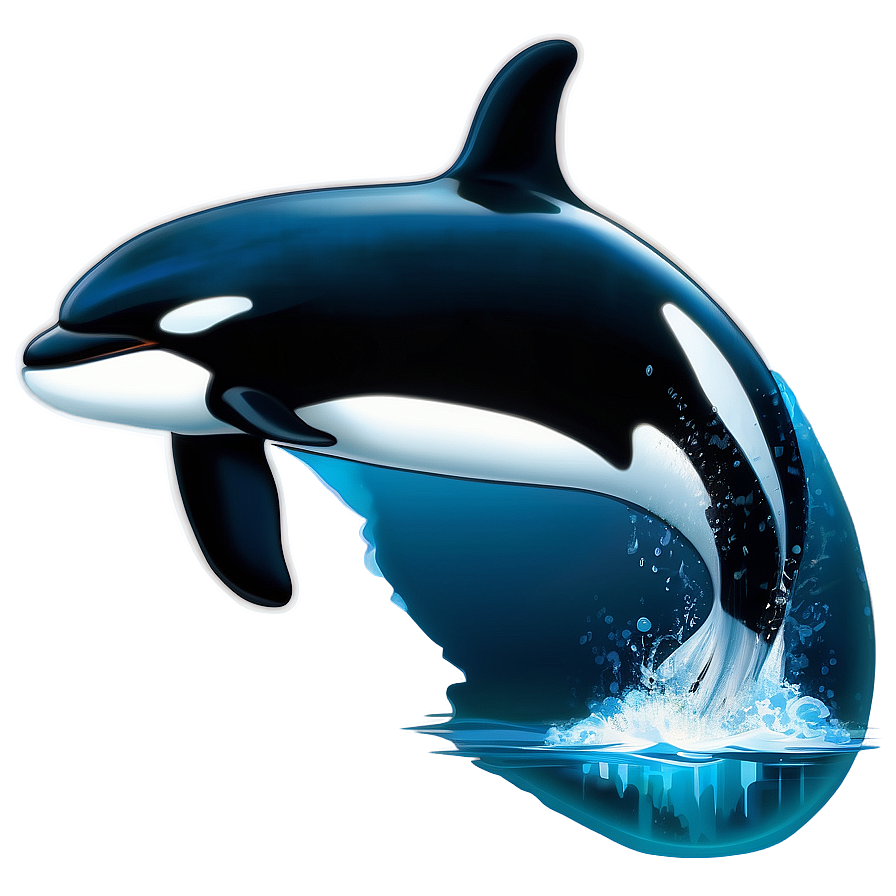 Orca Whale Underwater Scene Png Tiq21