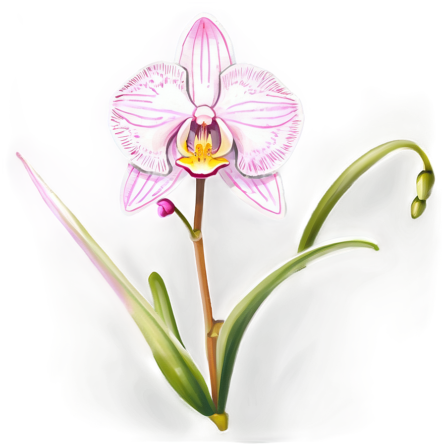 Orchid Sketch Png Rbm43