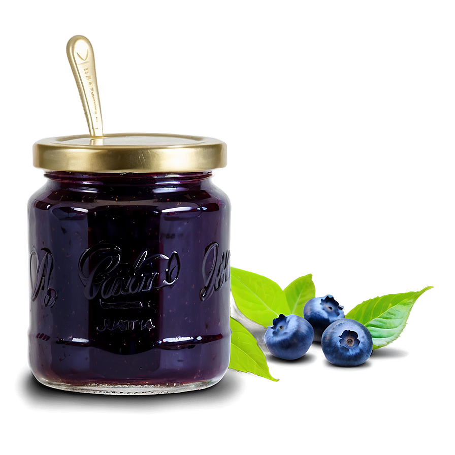 Organic Blueberry Jam Jar Png Lot