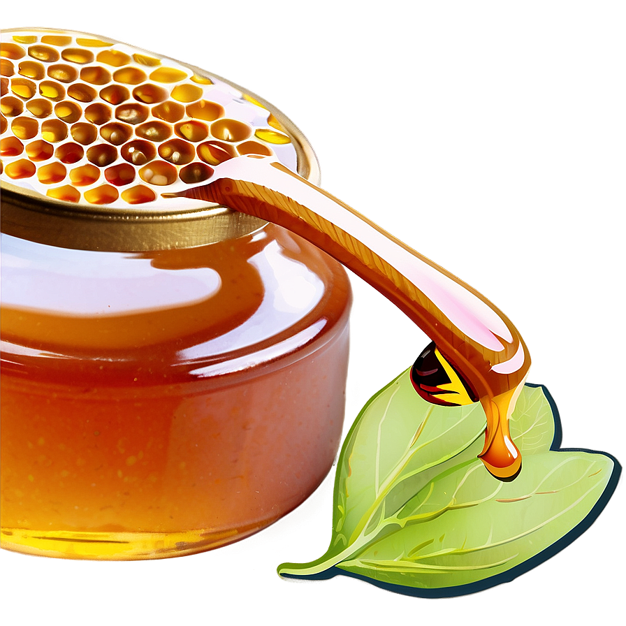 Organic Honey Jar Png 05242024