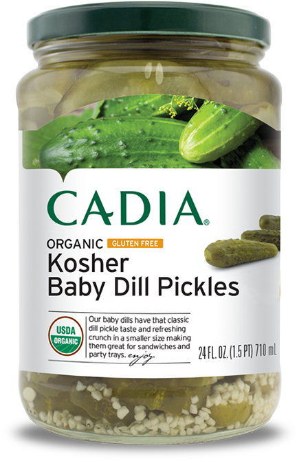 Organic Kosher Baby Dill Pickles Jar