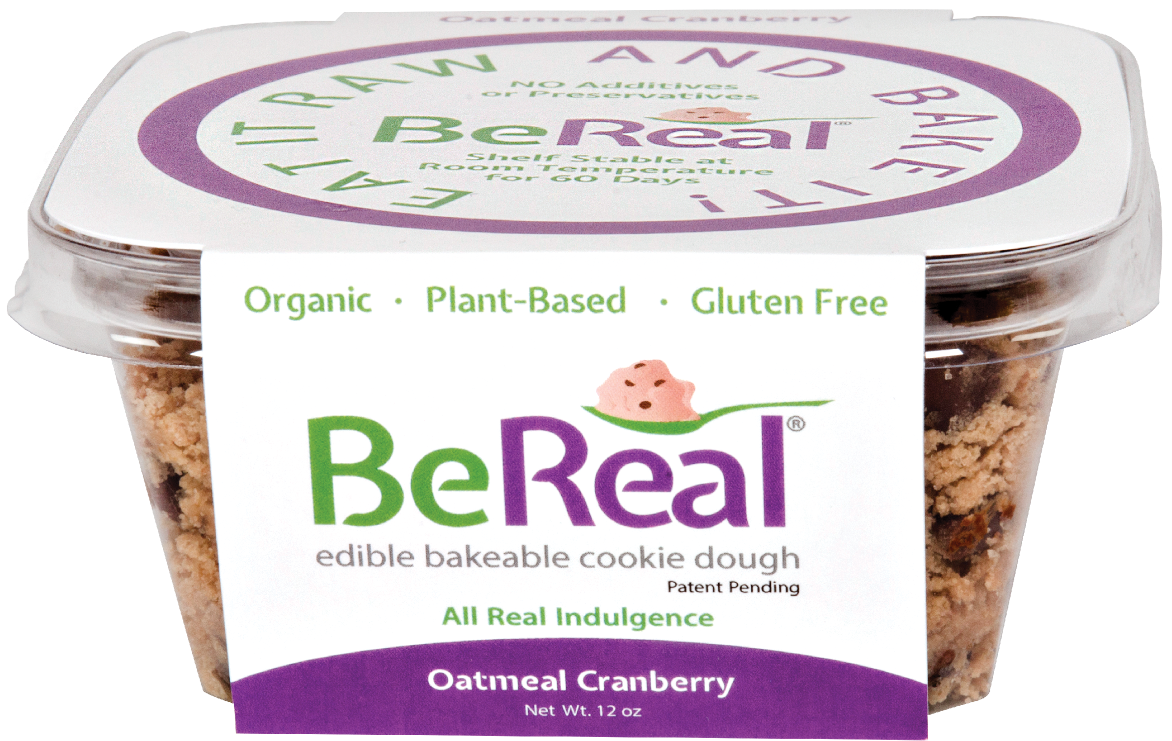Organic Oatmeal Cranberry Cookie Dough Packaging