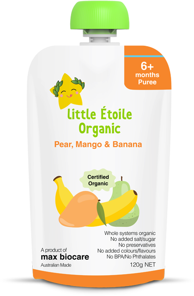 Organic Pear Mango Banana Puree Pouch