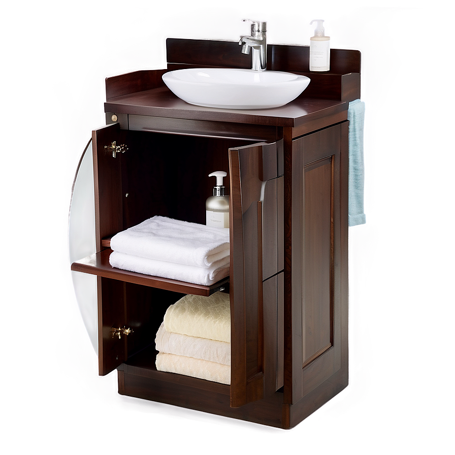 Organized Bathroom Vanity Cabinet Png 06212024