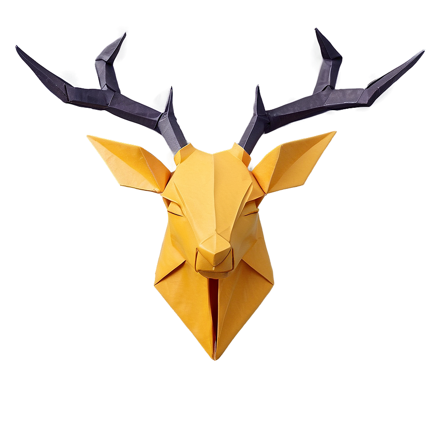 Origami Deer Head Paper Design Png 84