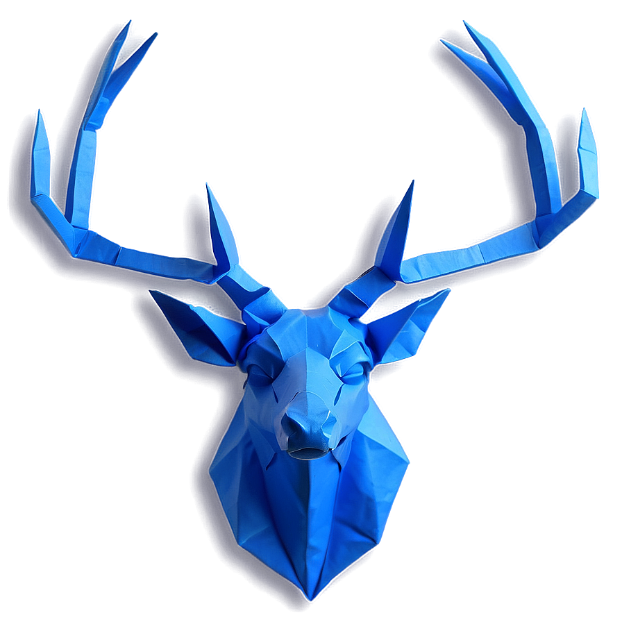 Origami Deer Head Paper Design Png Itl