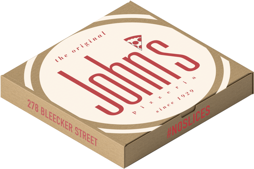 Original Johns Pizzeria Box Design