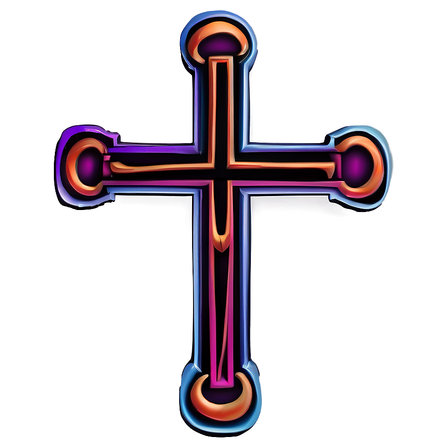 Ornamental Cross Outline Png Vfg88