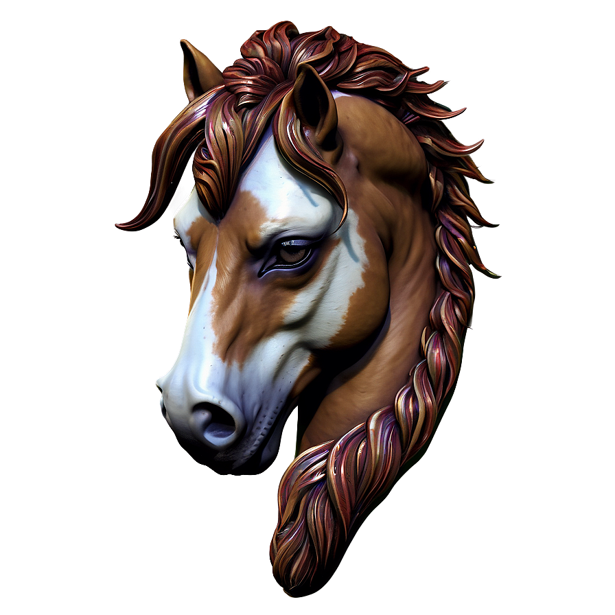 Ornamental Horse Head Piece Png 06122024