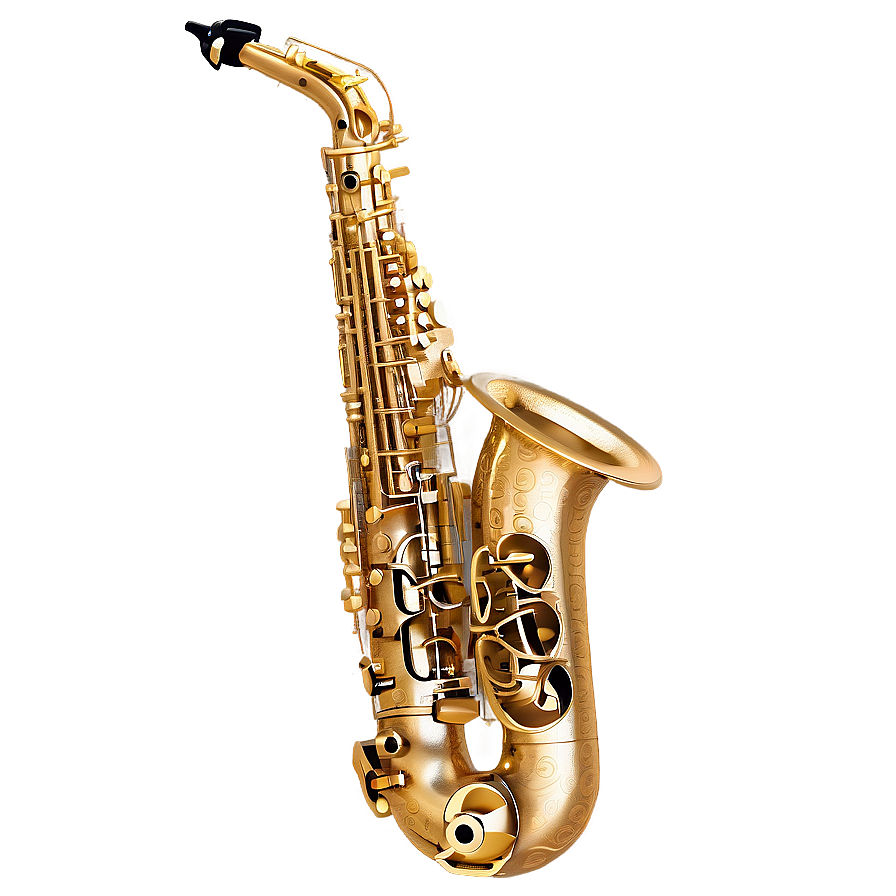 Ornate Alto Saxophone Png 42