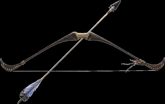 Ornate Archery Bowand Arrow
