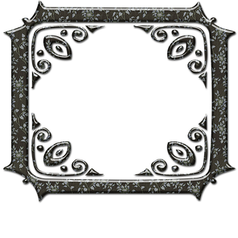 Ornate Black Floral Frame