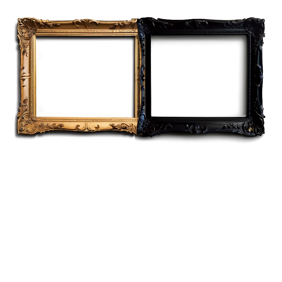 Ornate Black Frame Png 05252024