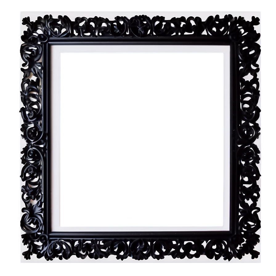 Ornate Black Frame Png Xdc