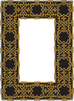 Ornate Black Gold Frame