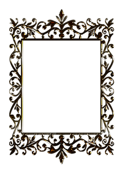 Ornate Black Gold Frame