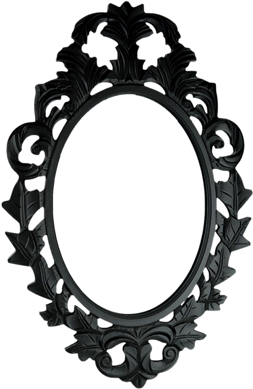 Ornate Black Vintage Mirror Frame