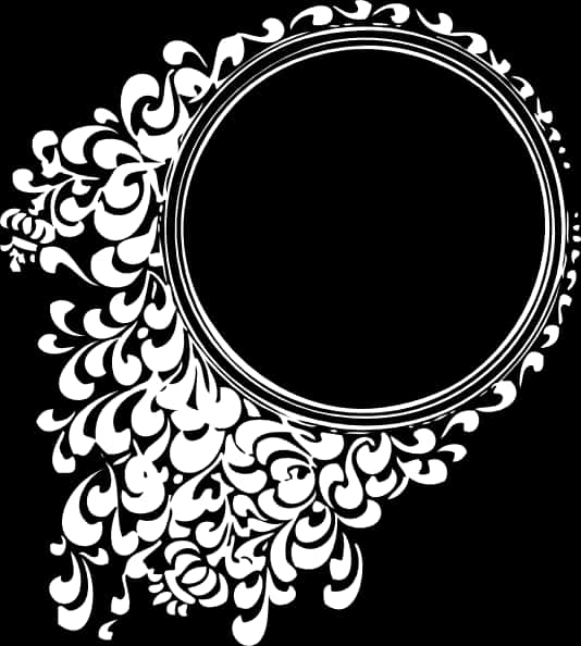 Ornate Blackand White Frame Design