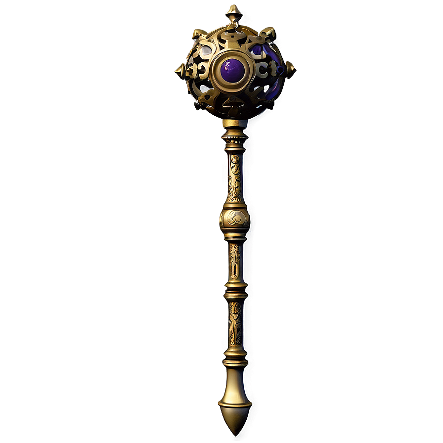 Ornate Ceremonial Mace Png Ecu84