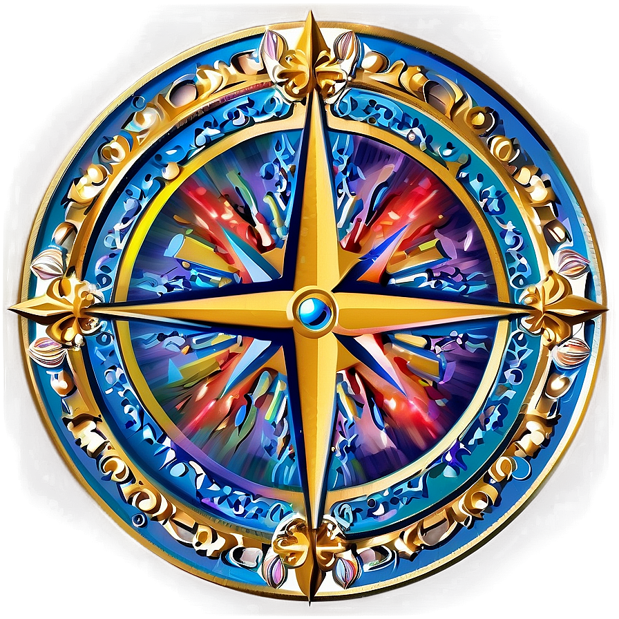 Ornate Compass Rose Png 05042024