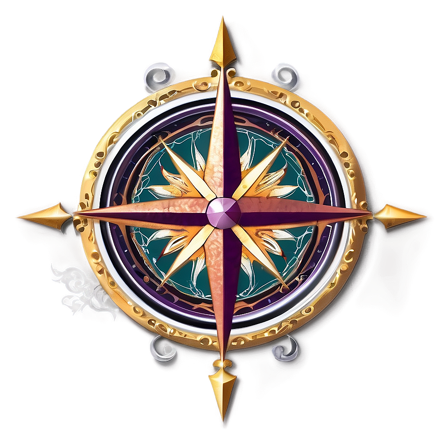 Ornate Compass Rose Png Lcx