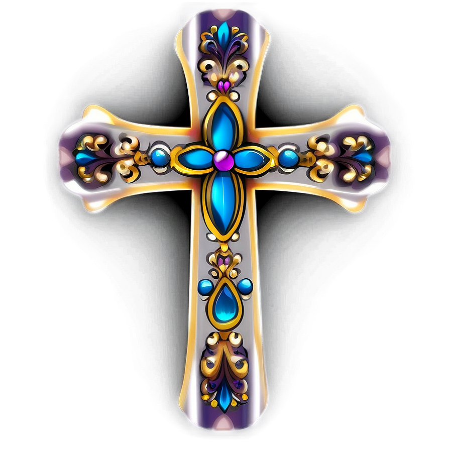 Ornate Cross Pattern Png 04302024