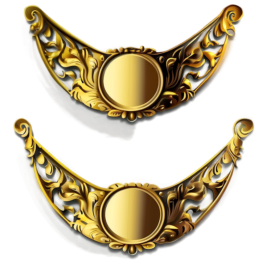 Ornate Gold Plate Png Cof