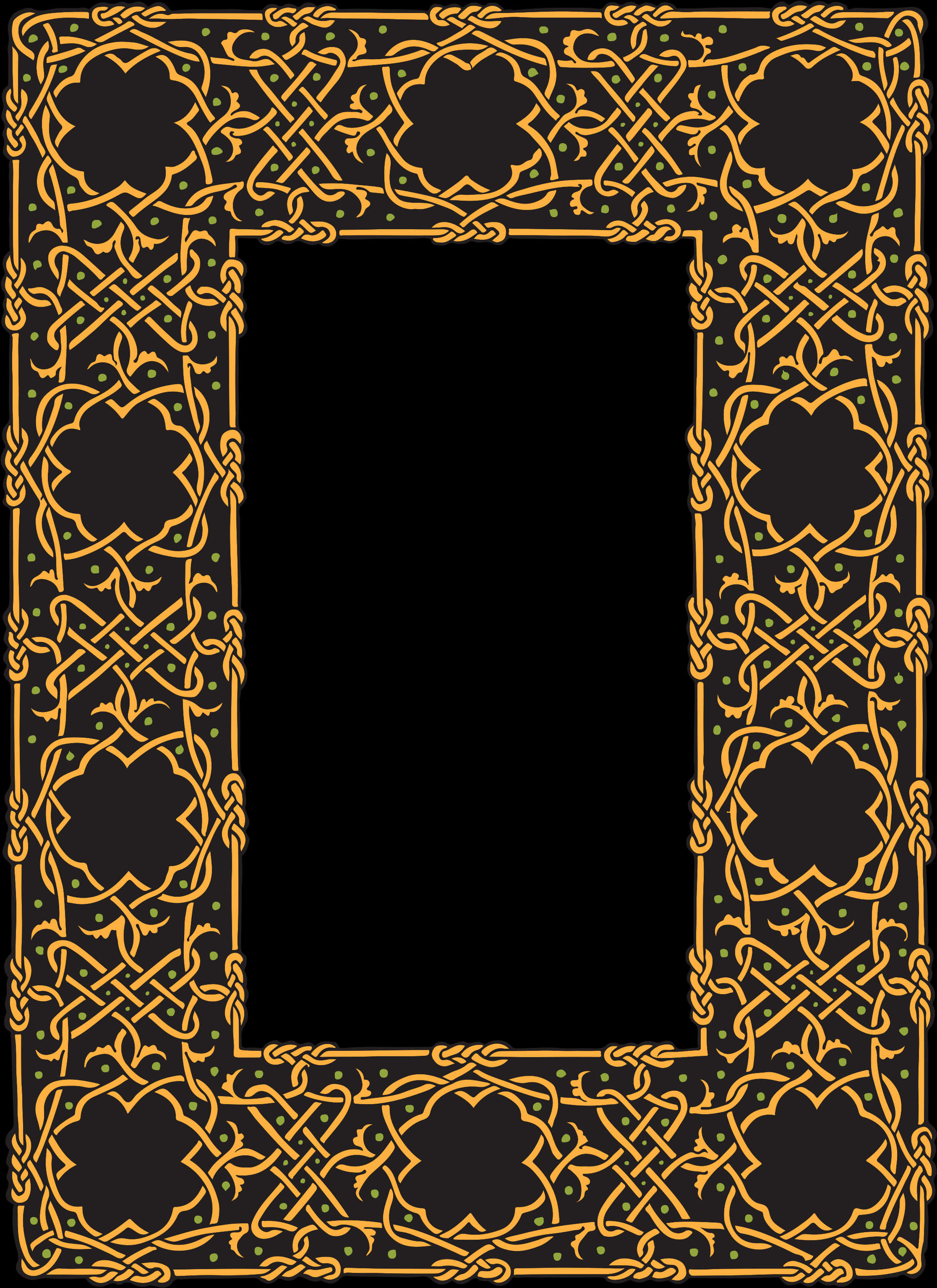 Ornate Golden Celtic Frame