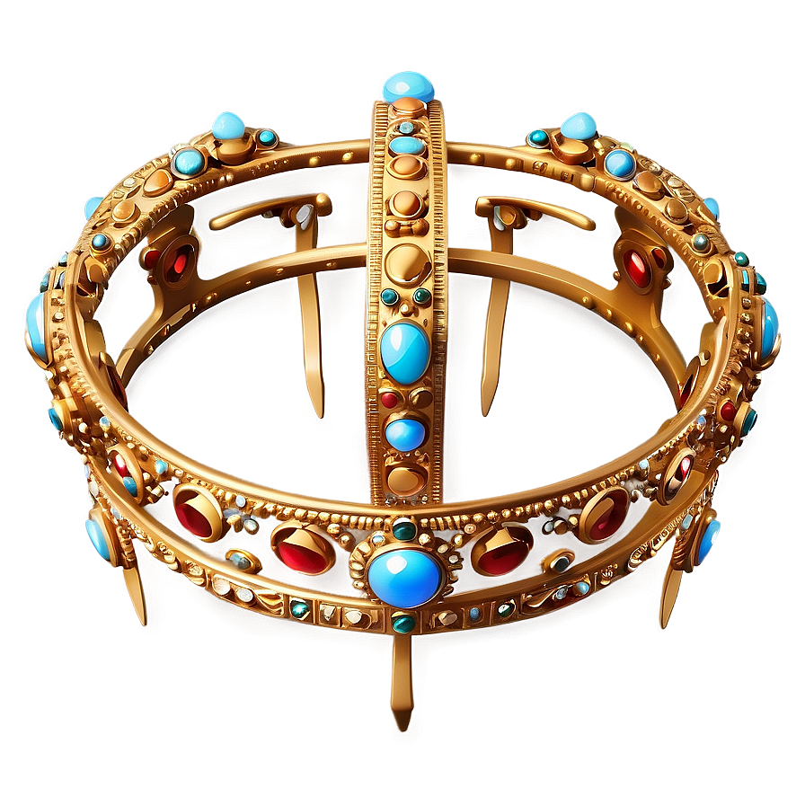 Ornate Golden Crown Png Xxr