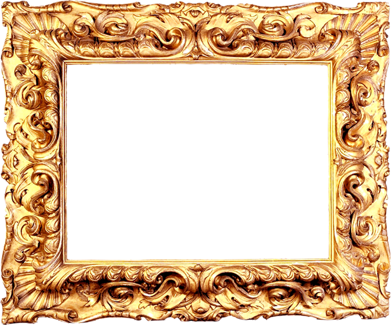 Ornate Golden Frame Empty