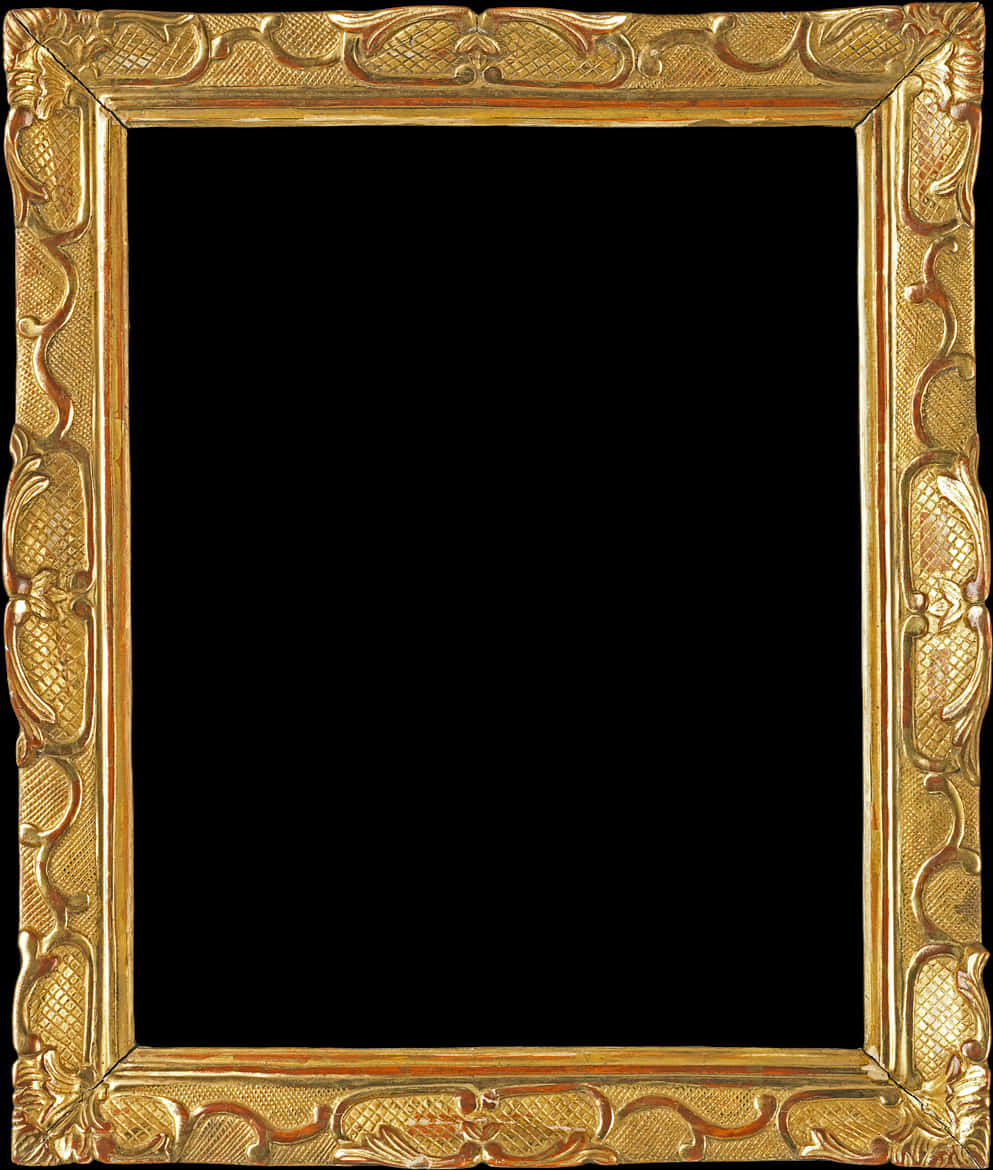 Ornate Golden Frame Empty
