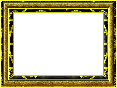 Ornate Golden Frameon Black Background