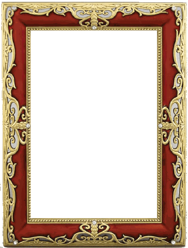 Ornate Golden Red Frame