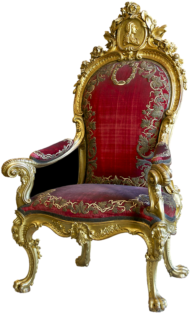 Ornate Golden Throne Chair