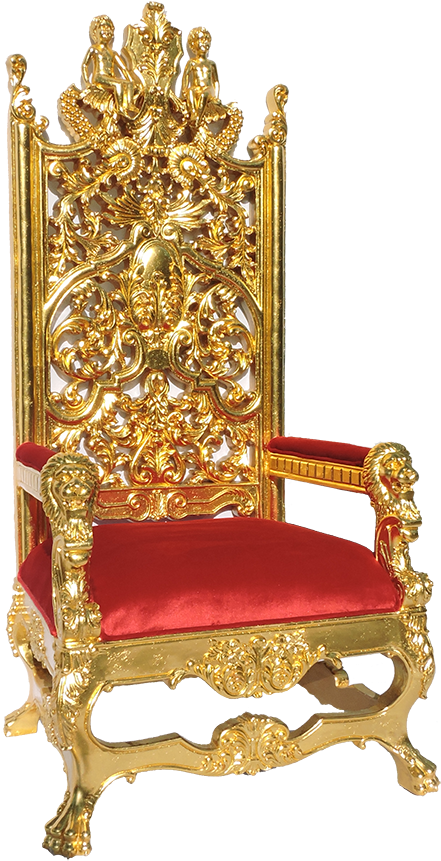 Ornate Golden Throne Chair