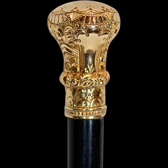 Ornate Golden Walking Stick Handle