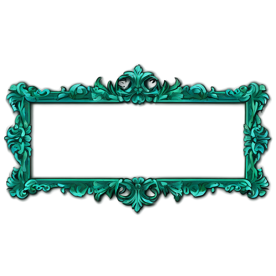 Ornate Green Frame Png 06262024