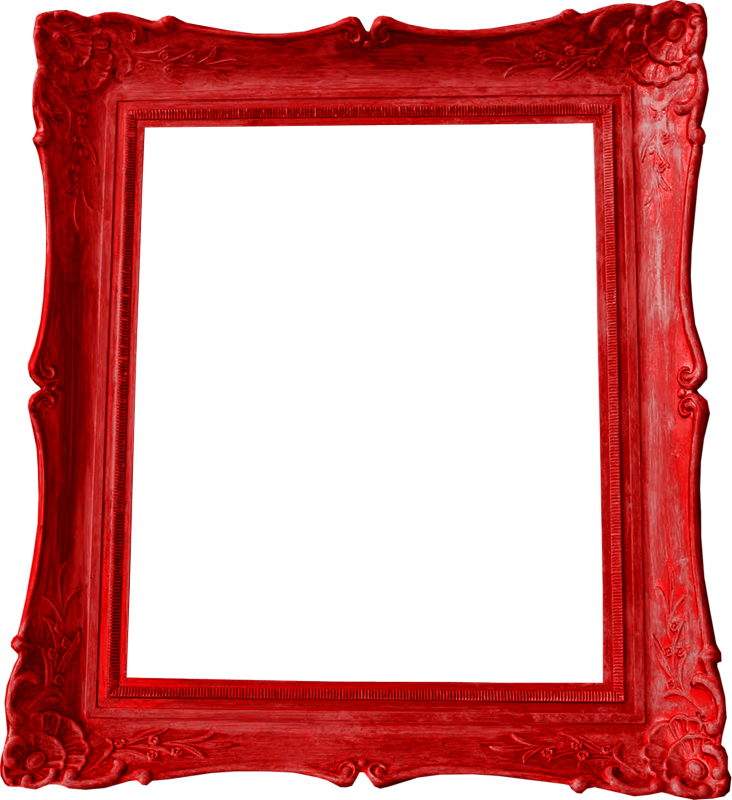 Ornate Red Picture Frame