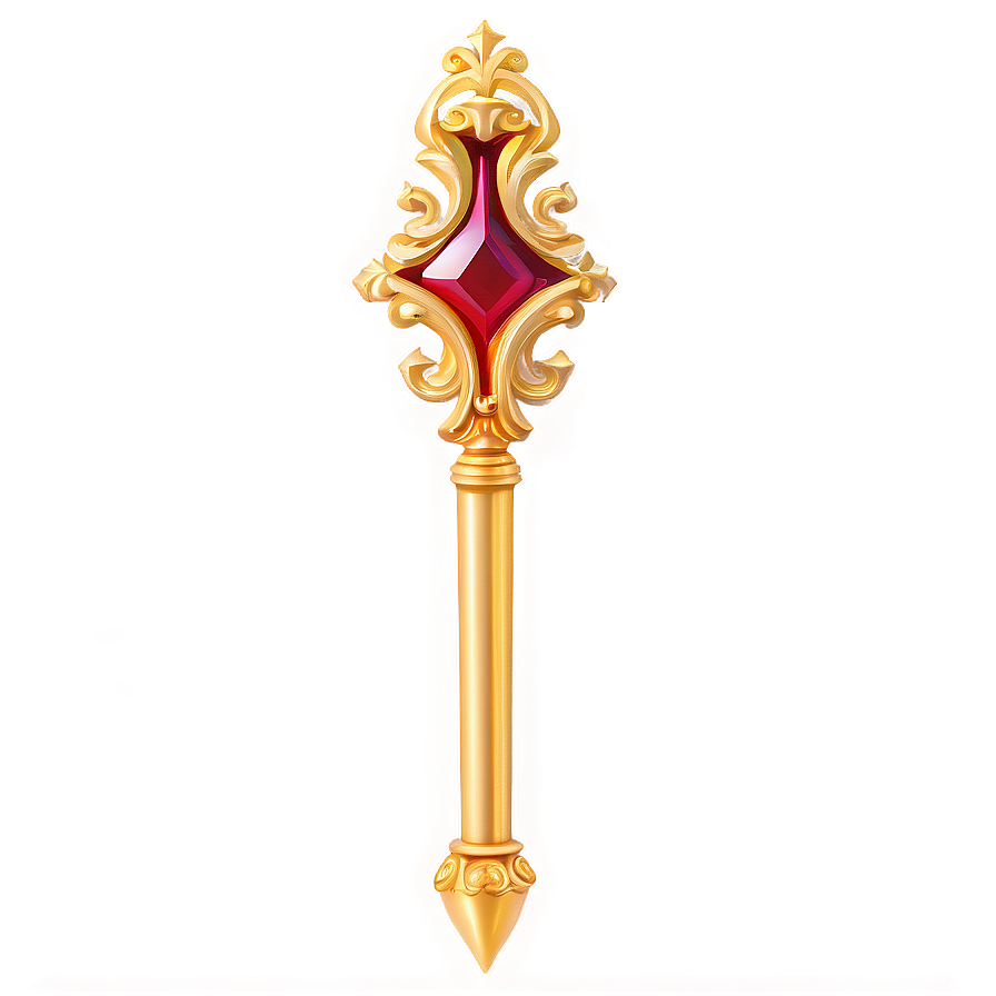 Ornate Scepter Png 06282024