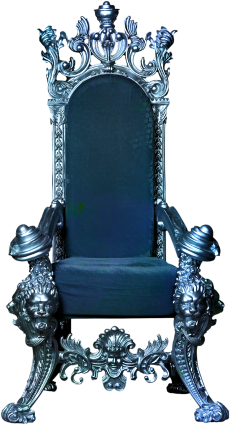 Ornate Silver King Chair