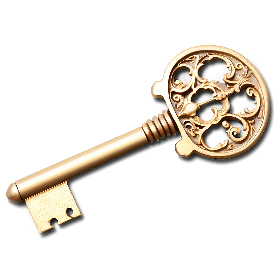 Ornate Skeleton Key Illustration Png Pfo