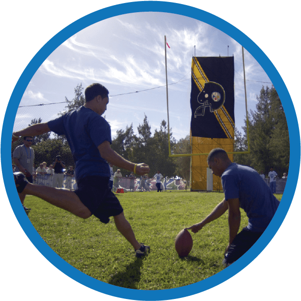 Outdoor Football Kick Competition
