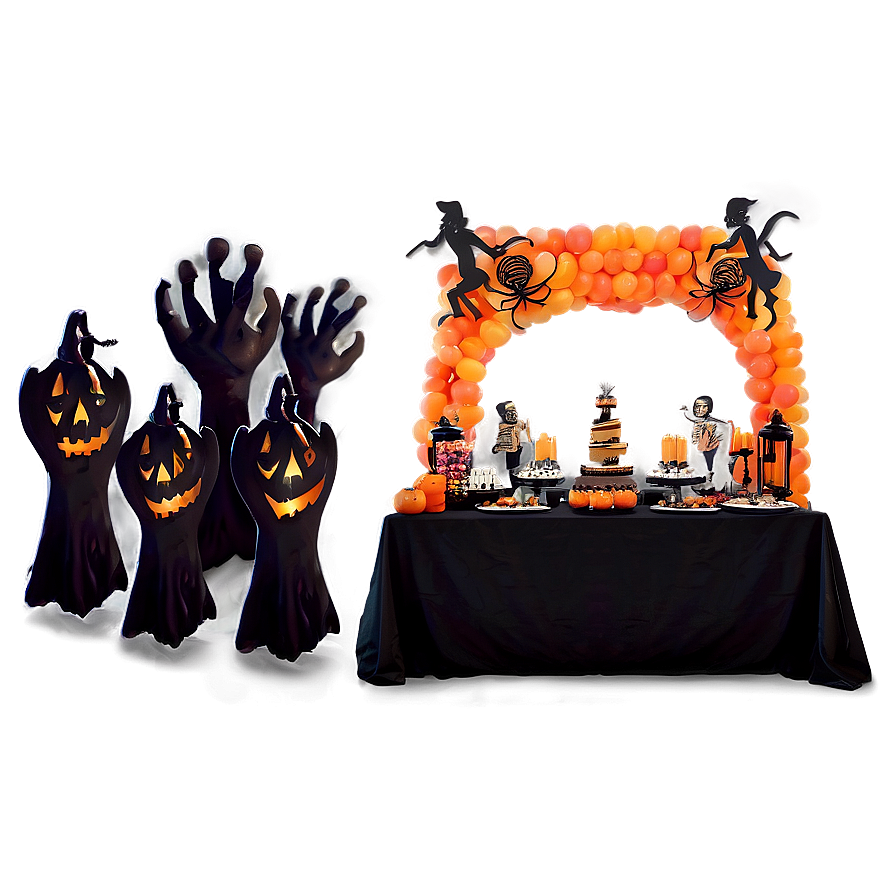 Outdoor Halloween Party Setup Png Kay