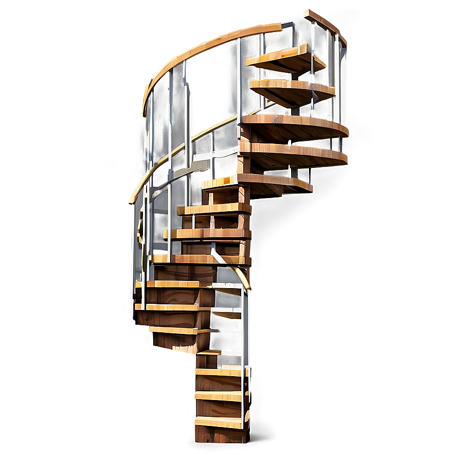 Outdoor Wooden Spiral Staircase Png 06242024